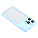 For iPhone 15 Pro Case Large Window TPU + PC Rubberized Phone Cover with Wrist Strap