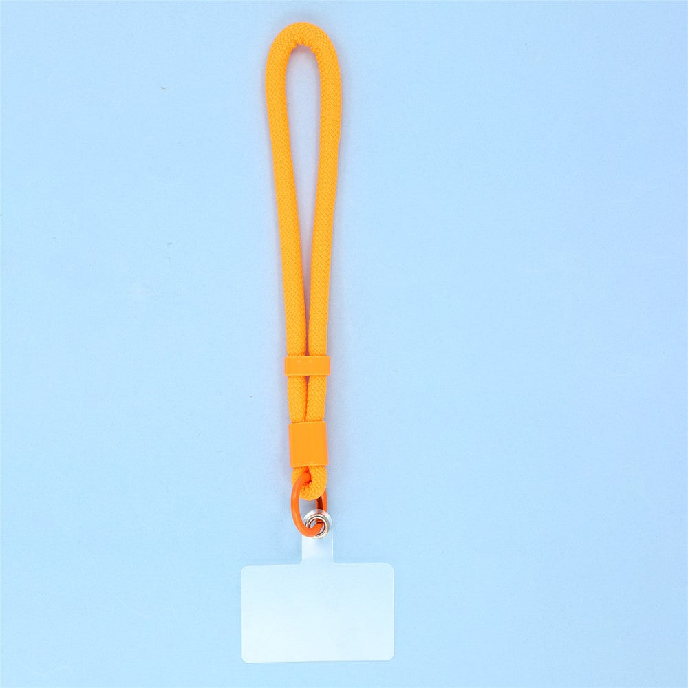 For iPhone 15 Case Large Window TPU + PC Rubberized Phone Cover with Wrist Strap