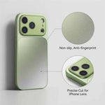 For iPhone 17 Pro Max Case PU Leather + PC + TPU Gradient Anti-fingerprint Matte Back Cover