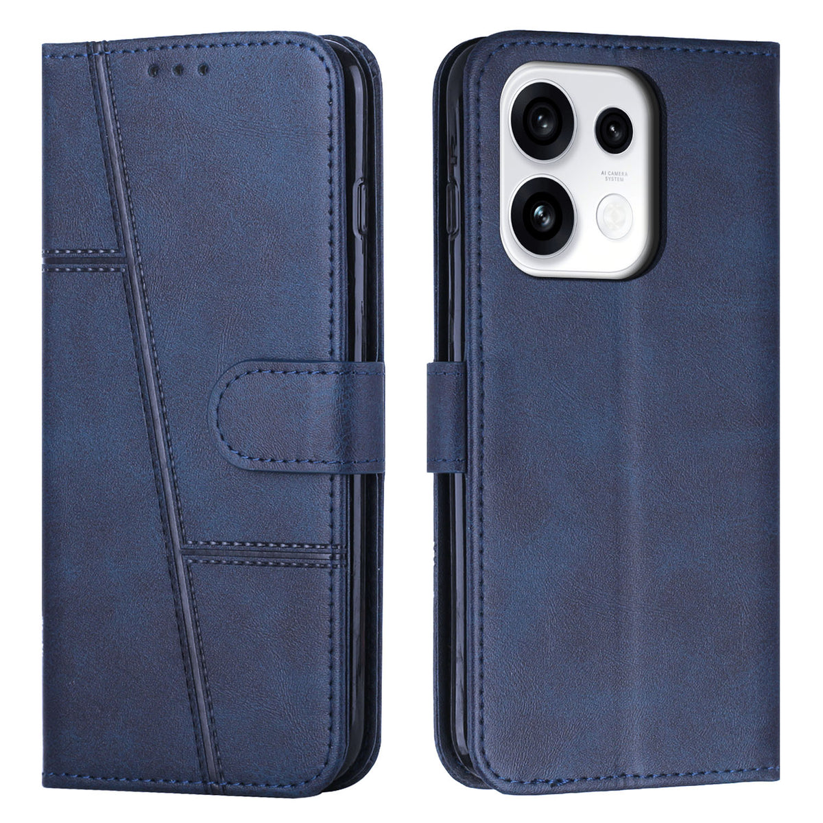 For Oppo Reno16 Pro 5G (Global) / Reno16 5G (Global) Leather Phone Case Foldable Stand Wallet Flip Cover with Strap