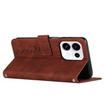 For Oppo Reno16 Pro 5G (Global) / Reno16 5G (Global) Stand Case PU Leather Phone Cover Imprinted Heart Pattern