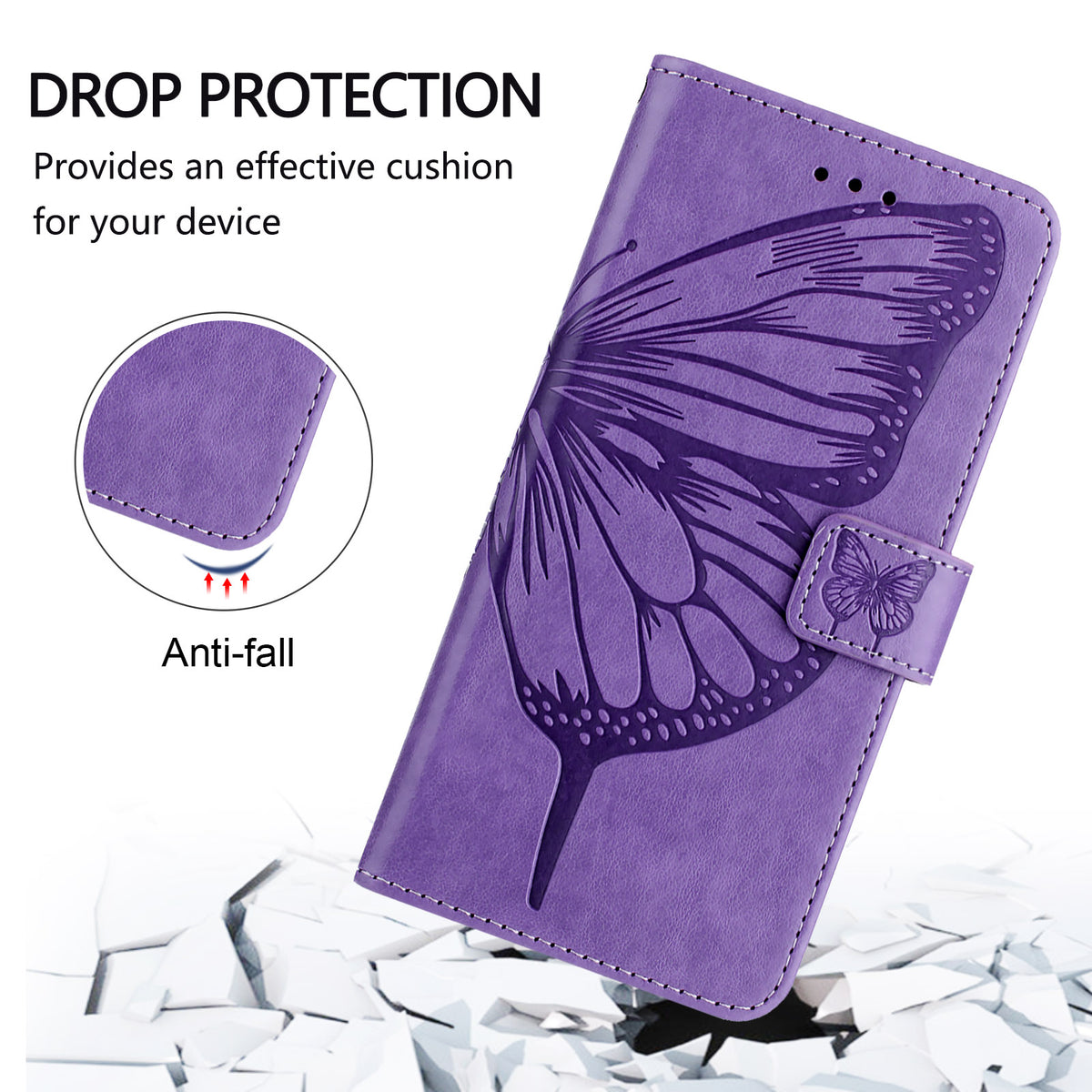 For Xiaomi 17 Max Wallet Case with Wrist Strap Butterfly Imprint Leather Phone Cover