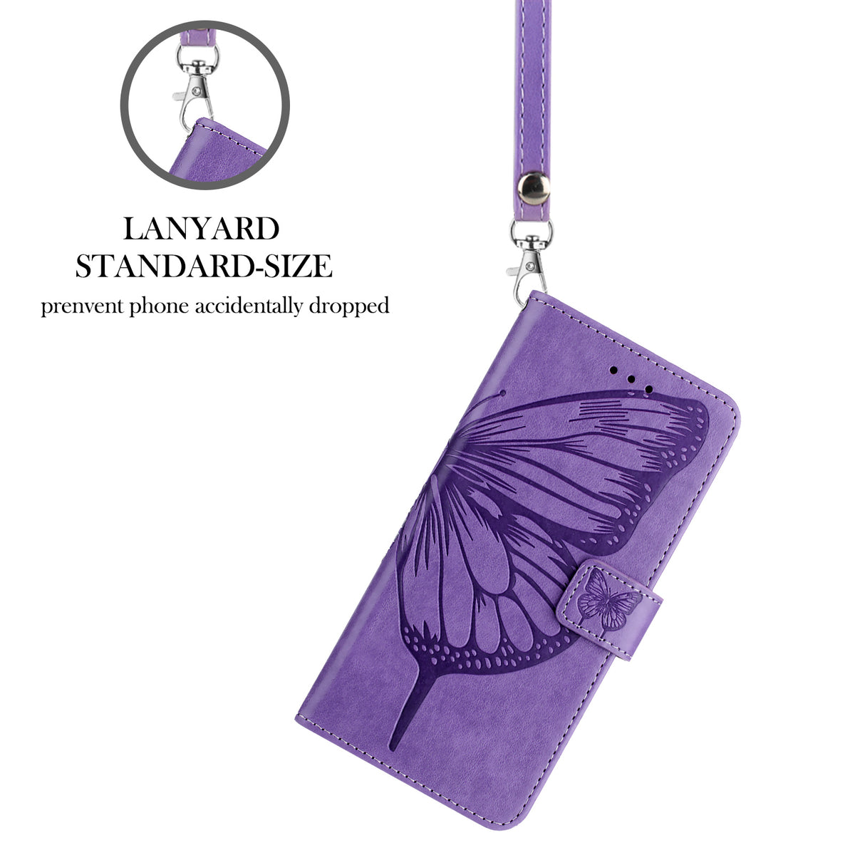 For Xiaomi 17 Max Wallet Case with Wrist Strap Butterfly Imprint Leather Phone Cover