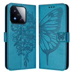 For Xiaomi 17 Max Wallet Case with Wrist Strap Butterfly Imprint Leather Phone Cover