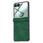 For Samsung Galaxy Z Flip8 Case Hinge Protection Leather + PC Phone Cover with HD Clear Tempered Glass Film