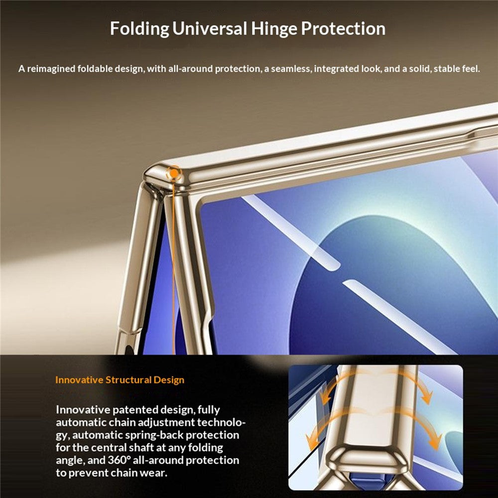 For Samsung Galaxy Z Fold8 Ultra Case with HD Clear Tempered Glass Film , Hinge Protection PC Phone Cover