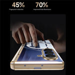 Til Samsung Galaxy Z Fold8 Ultra magnetisk cover med HD klar skærmfilm, hængselstativ elektropletteret PC telefoncover