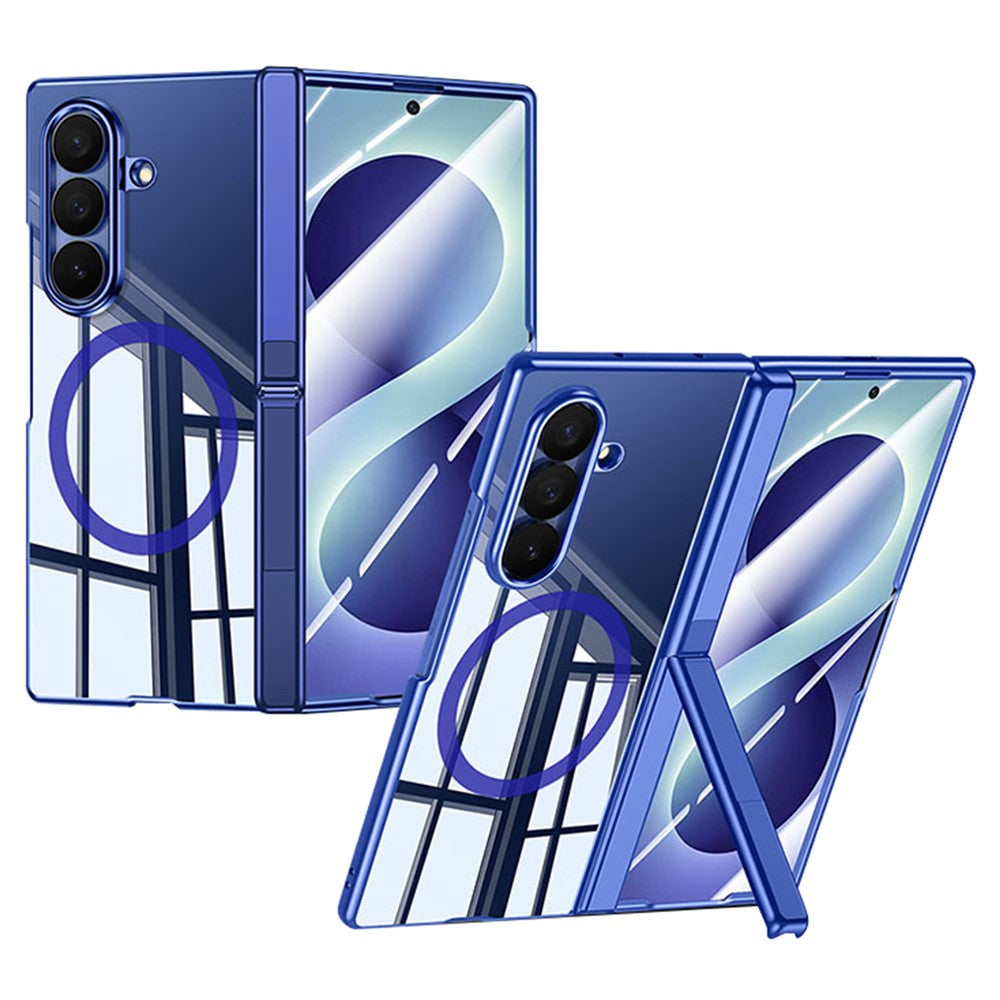Til Samsung Galaxy Z Fold8 Ultra magnetisk cover med HD klar skærmfilm, hængselstativ elektropletteret PC telefoncover