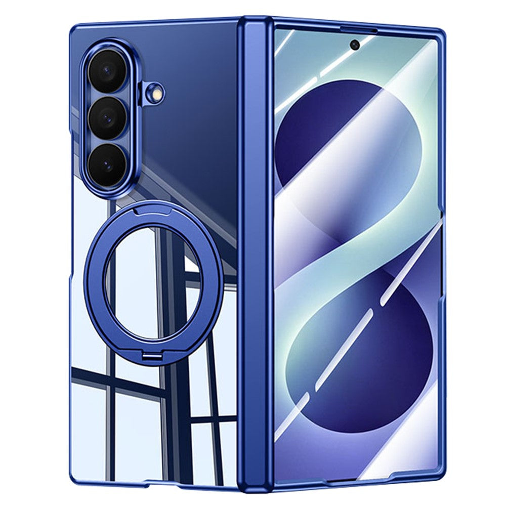 Til Samsung Galaxy Z Fold8 Ultra Cover med HD Klar Skærmfilm, Magnetisk Roterende Støtteben Elektroplettering PC Telefoncover