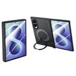 Samsung Galaxy Z Fold8-skal, magnetiskt roterande stöd, hårt PC-skal med HD-klar härdat glasfilm