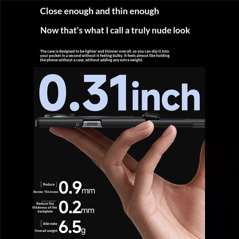 Samsung Galaxy Z Fold8-skal, magnetiskt roterande stöd, hårt PC-skal med HD-klar härdat glasfilm
