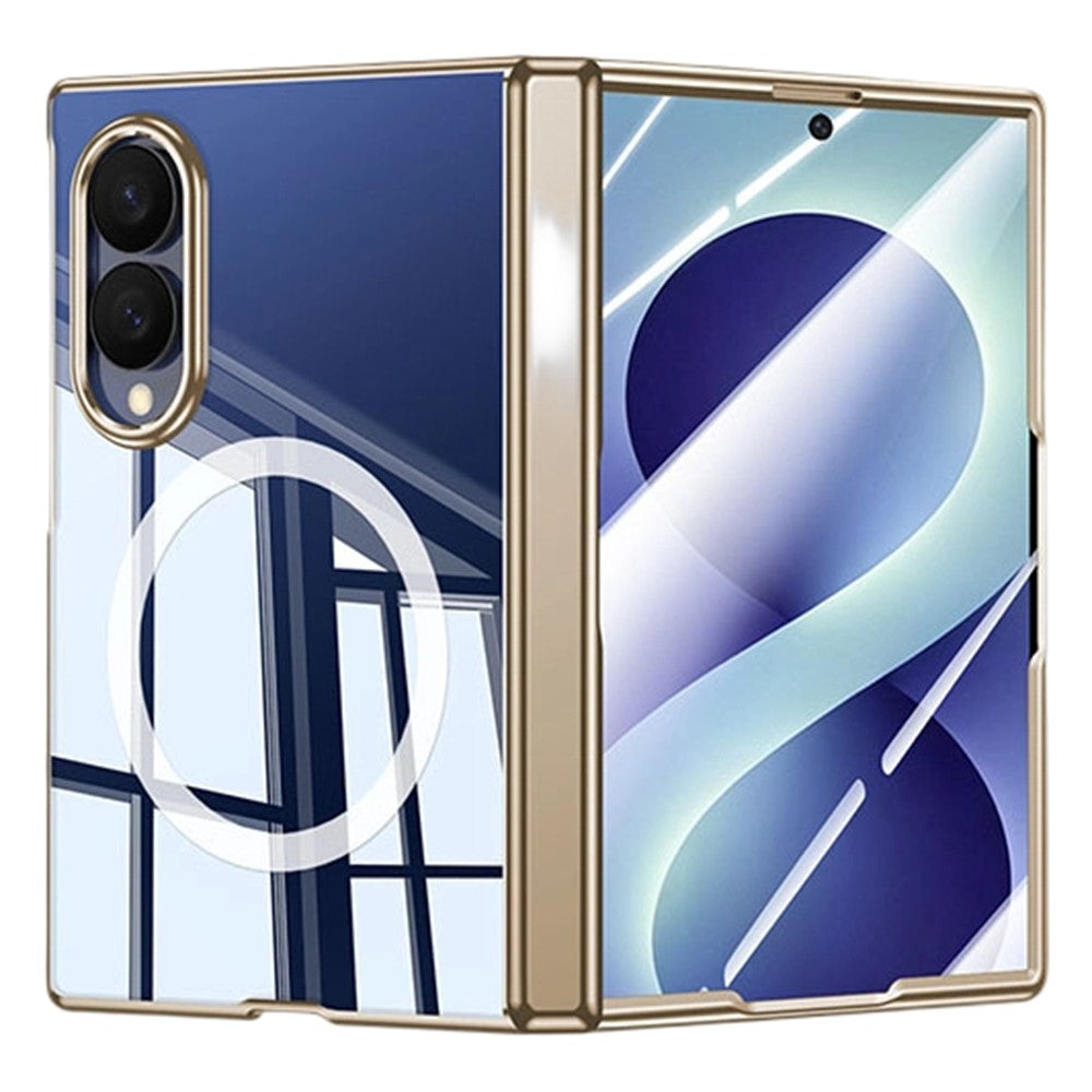 Magnetisk skal til Samsung Galaxy Z Fold8 med HD-klar hærdet glasfilm, elektrobelagt PC-mobilskal med hængselbeskyttelse