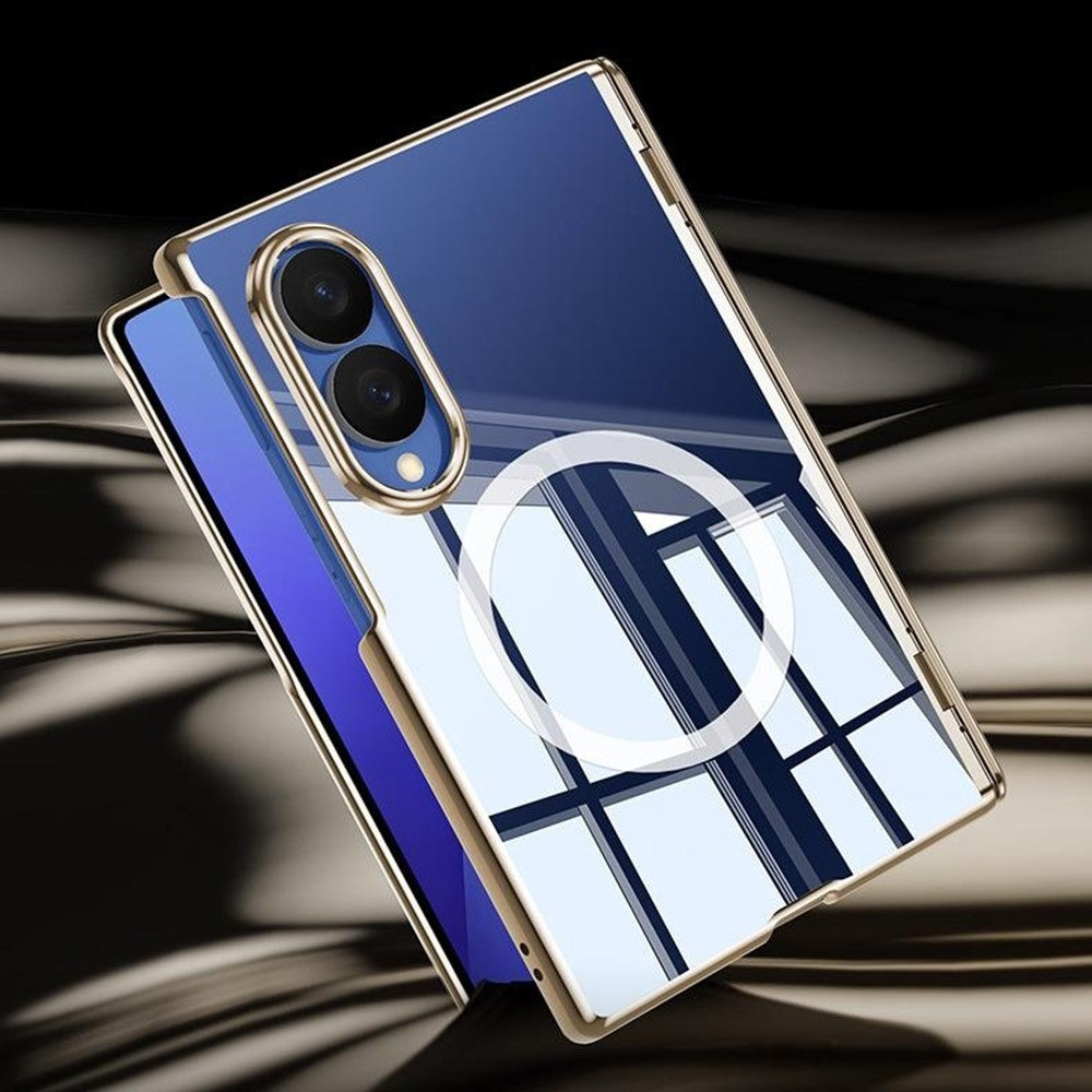 Magnetisk skal til Samsung Galaxy Z Fold8 med HD-klar hærdet glasfilm, elektrobelagt PC-mobilskal med hængselbeskyttelse