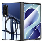 Magnetisk skal til Samsung Galaxy Z Fold8 med HD-klar hærdet glasfilm, elektrobelagt PC-mobilskal med hængselbeskyttelse
