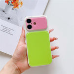 Til iPhone 17 Etui Kontrastfarve PC + TPU Telefoncover