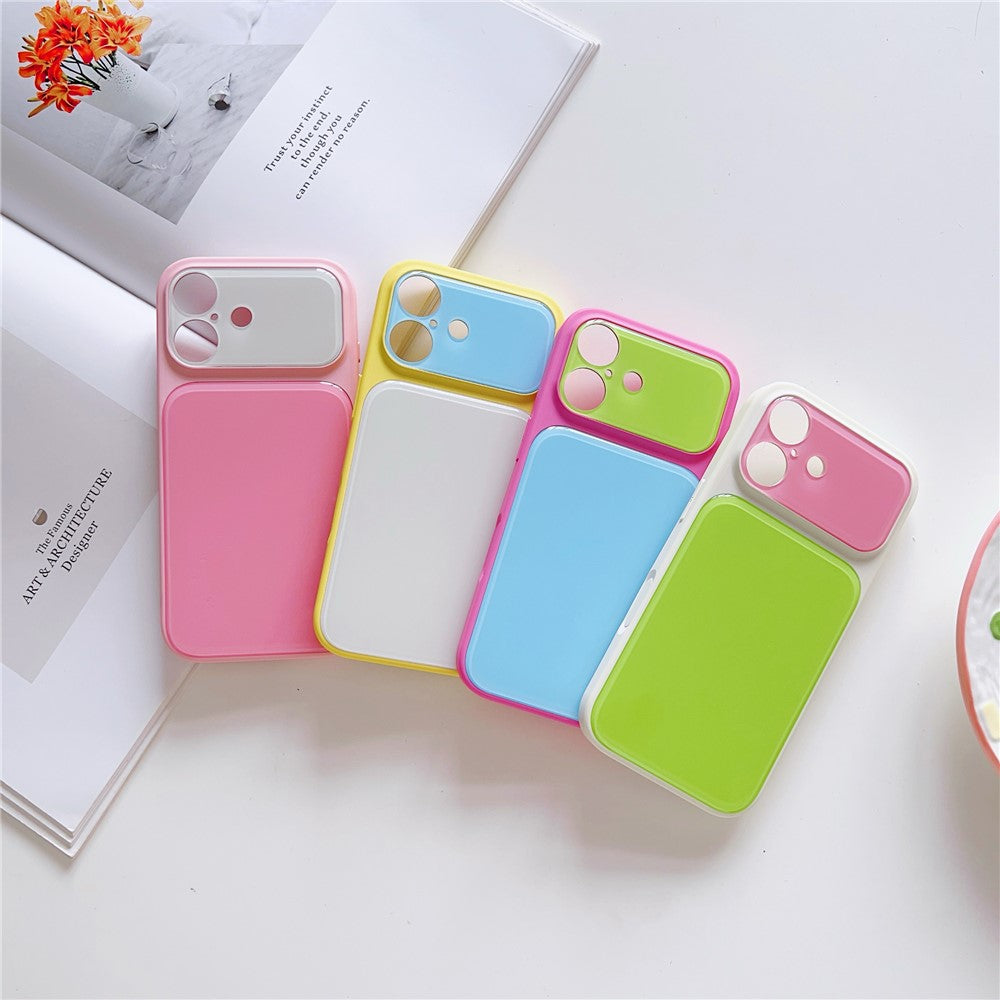Til iPhone 17 Etui Kontrastfarve PC + TPU Telefoncover