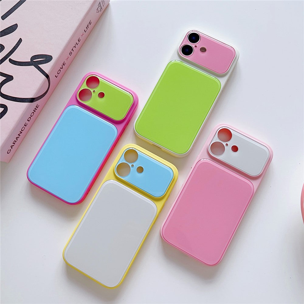 Til iPhone 17 Etui Kontrastfarve PC + TPU Telefoncover