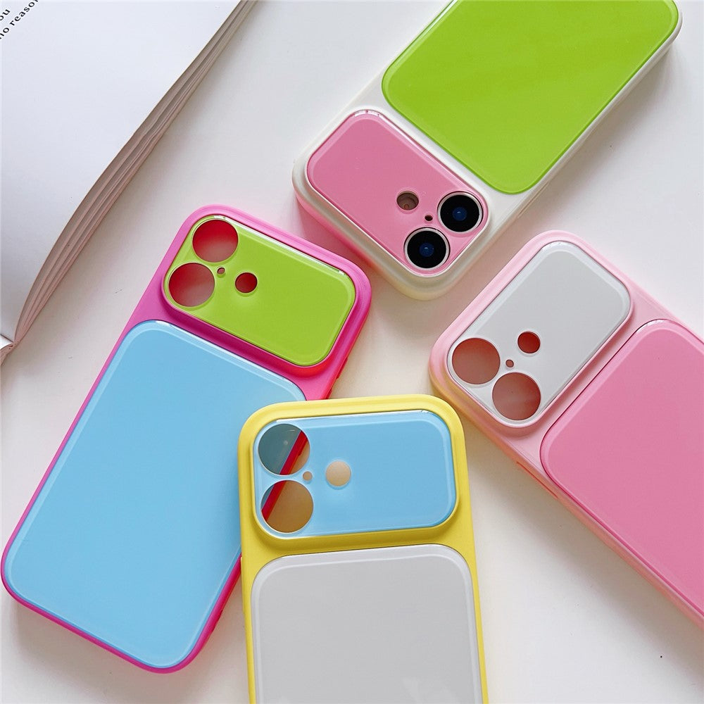 Til iPhone 17 Etui Kontrastfarve PC + TPU Telefoncover