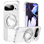 Til Google Pixel 11 Pro XL Magnetisk Cover TPU + Akryl + Metal Stander Mat Telefoncover