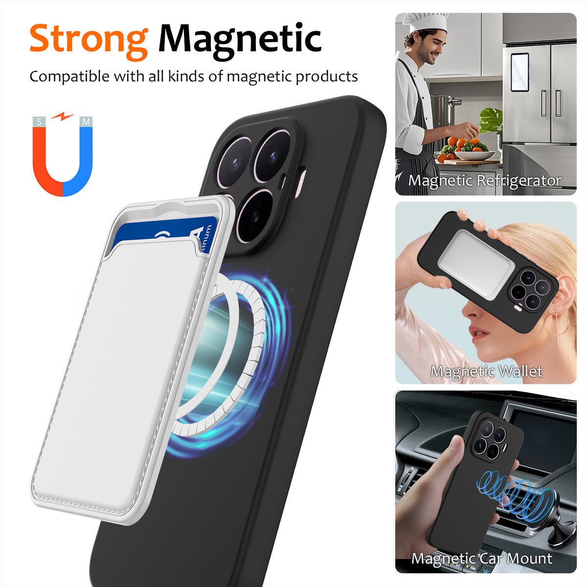 For Xiaomi 17T Magnetic Case Anti-Drop Liquid Silicone Phone Cover with Lanyard