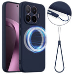 For Xiaomi 17T Magnetic Case Anti-Drop Liquid Silicone Phone Cover with Lanyard