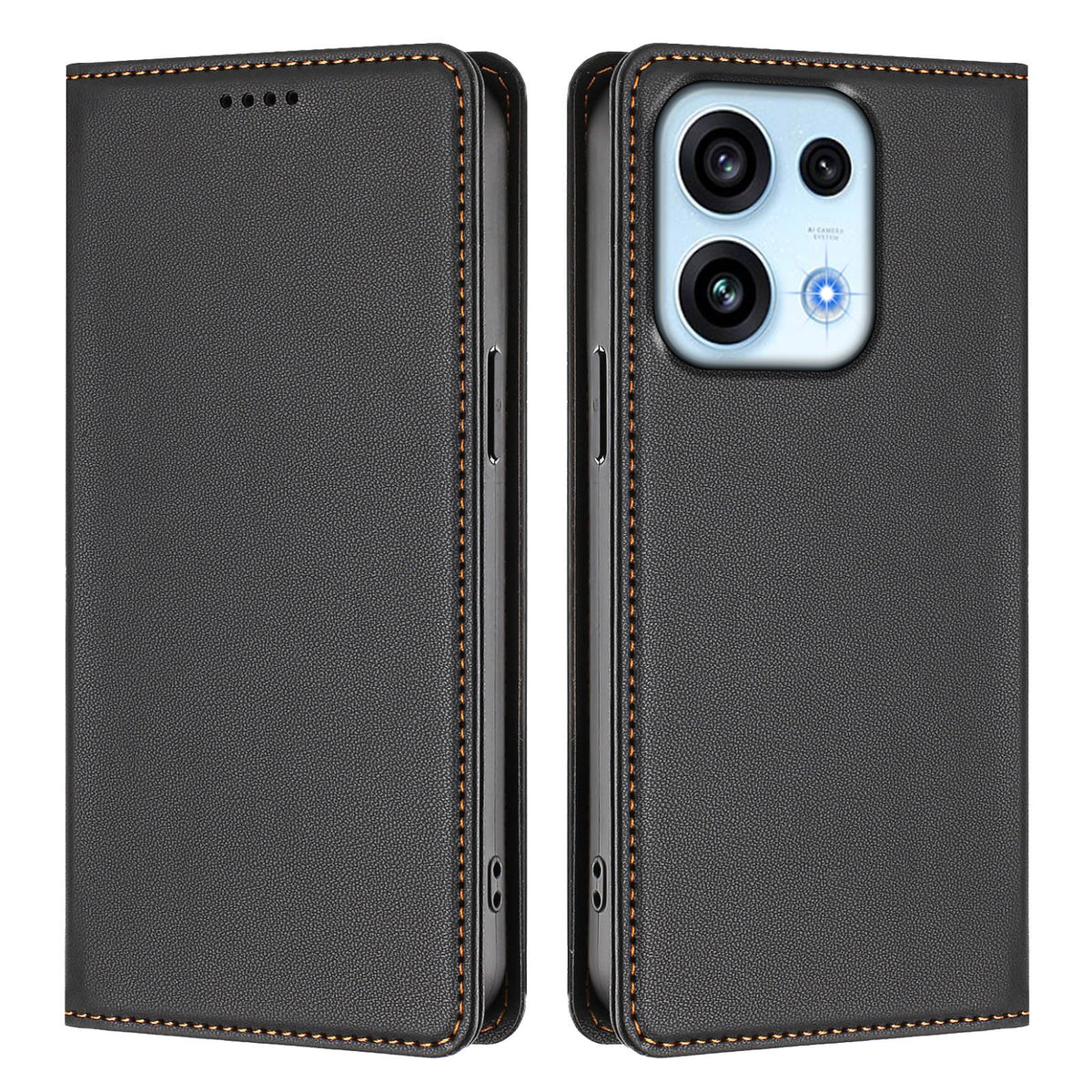 For Oppo Reno16 FS 5G / Oppo Reno16 F 5G Leather Wallet Case Magnetic Closure RFID Blocking Phone Cover