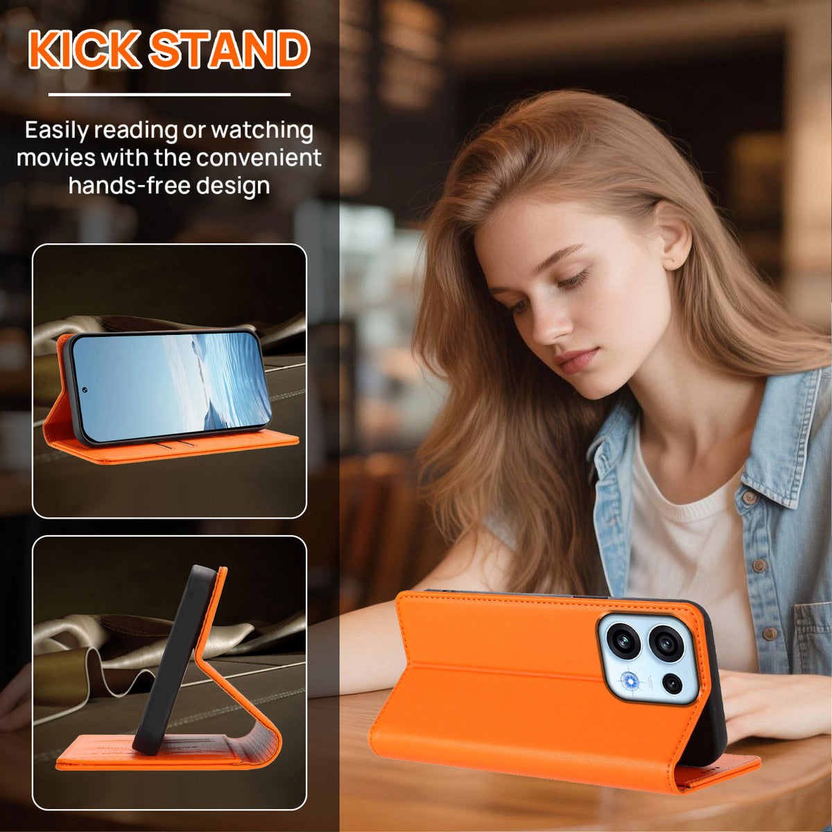 For Oppo Reno16 FS 5G / Oppo Reno16 F 5G Leather Wallet Case Magnetic Closure RFID Blocking Phone Cover