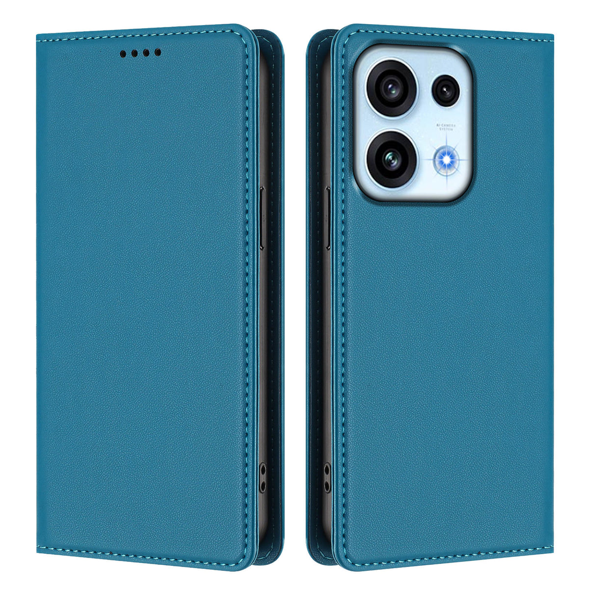 For Oppo Reno16 FS 5G / Oppo Reno16 F 5G Leather Wallet Case Magnetic Closure RFID Blocking Phone Cover