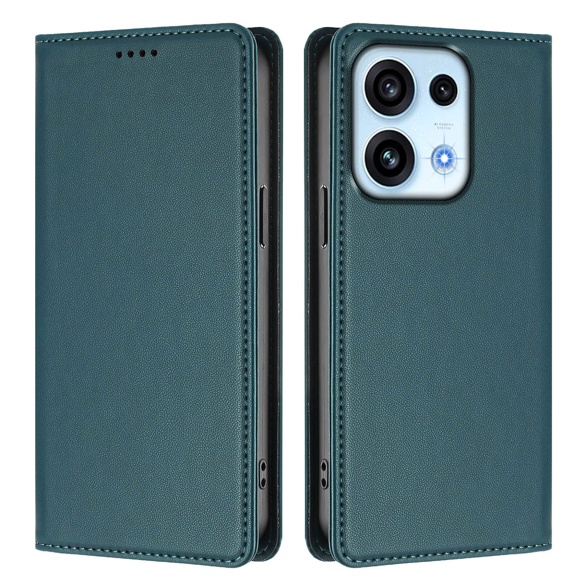For Oppo Reno16 FS 5G / Oppo Reno16 F 5G Leather Wallet Case Magnetic Closure RFID Blocking Phone Cover