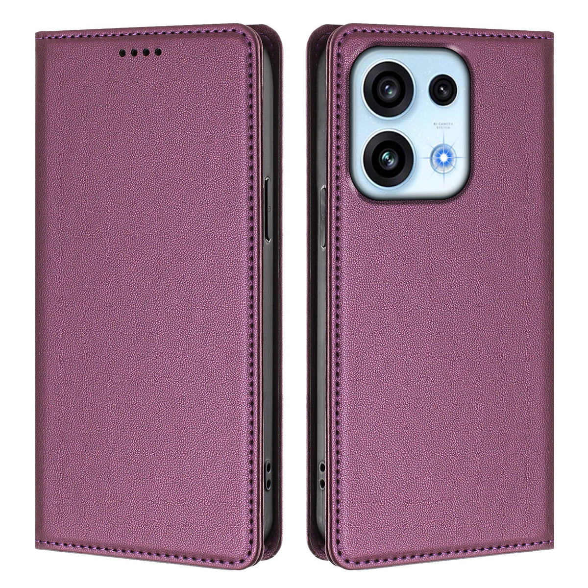For Oppo Reno16 FS 5G / Oppo Reno16 F 5G Leather Wallet Case Magnetic Closure RFID Blocking Phone Cover