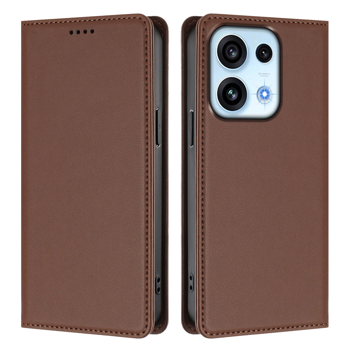 For Oppo Reno16 FS 5G / Oppo Reno16 F 5G Leather Wallet Case Magnetic Closure RFID Blocking Phone Cover