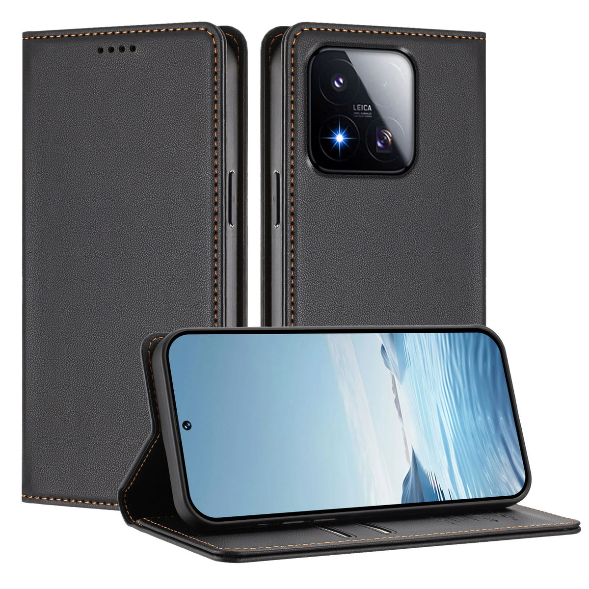 For Xiaomi 17 Max Leather Wallet Case Magnetic Closure RFID Blocking Phone Cover