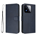For Xiaomi 17 Max Wallet Case RFID Blocking Calf Texture Leather Stand Phone Cover with Strap