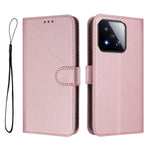 For Xiaomi 17 Max Wallet Case RFID Blocking Calf Texture Leather Stand Phone Cover with Strap