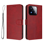 For Xiaomi 17 Max Wallet Case RFID Blocking Calf Texture Leather Stand Phone Cover with Strap