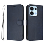 For Oppo Reno16 FS 5G / Oppo Reno16 F 5G Wallet Case RFID Blocking Calf Texture Leather Stand Phone Cover with Strap