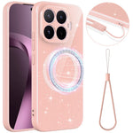 For Xiaomi 17T Magnetic Case Glitter TPU Shockproof Phone Cover with Lanyard