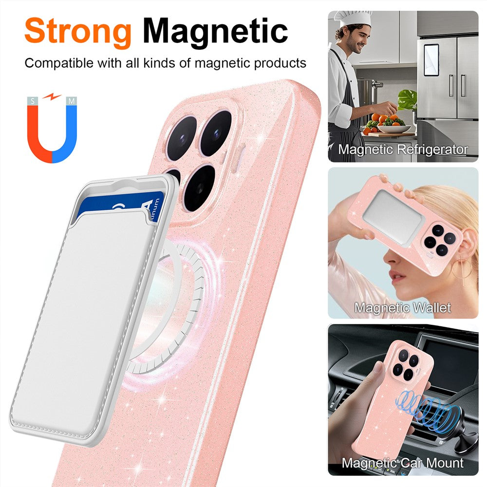 Til Xiaomi 17T Magnetisk Cover Glitter TPU Stødsikkert Telefoncover med Snor