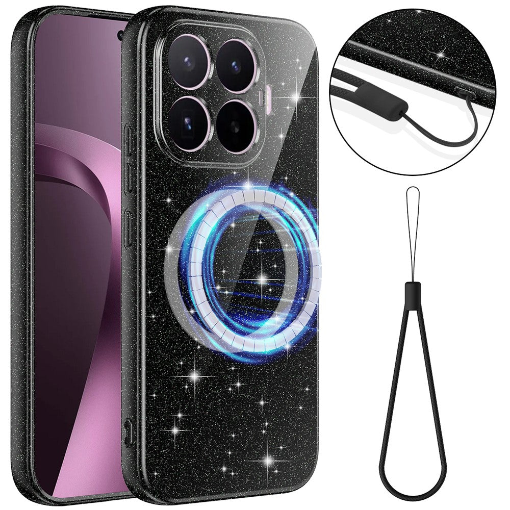 Til Xiaomi 17T Magnetisk Cover Glitter TPU Stødsikkert Telefoncover med Snor