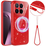 For Xiaomi 17T Magnetic Case Glitter TPU Shockproof Phone Cover with Lanyard