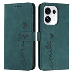For Oppo Reno16 FS 5G / Oppo Reno16 F 5G Stand Case PU Leather Phone Cover Imprinted Heart Pattern