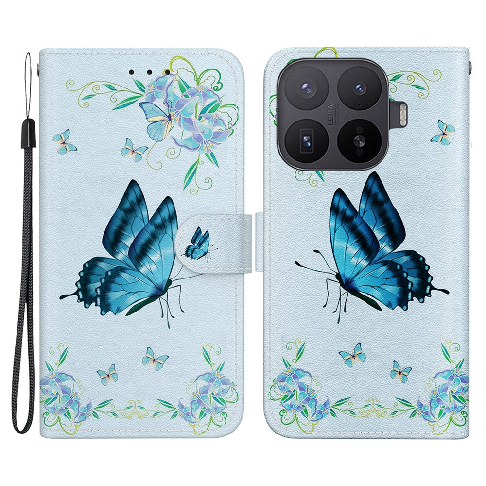 For Xiaomi 17T Wallet Phone Case Anti-Drop Pattern Printing Leather Flip Cover with Strap