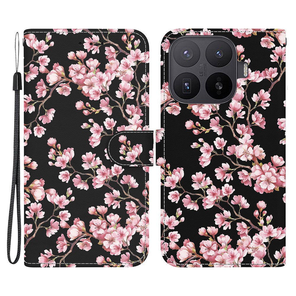 For Xiaomi 17T Wallet Phone Case Anti-Drop Pattern Printing Leather Flip Cover with Strap