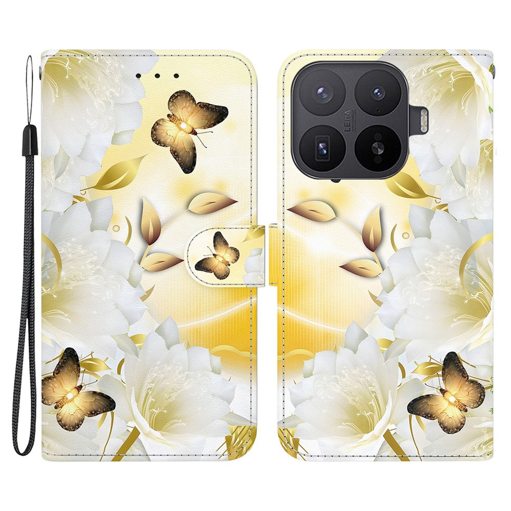 For Xiaomi 17T Wallet Phone Case Anti-Drop Pattern Printing Leather Flip Cover with Strap