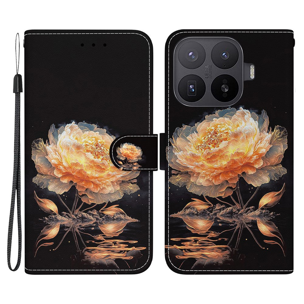 For Xiaomi 17T Wallet Phone Case Anti-Drop Pattern Printing Leather Flip Cover with Strap
