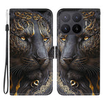 For Xiaomi 17T Leather Case Stand Wallet Pattern Printing Phone Cover with Wrist Strap