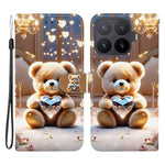 For Xiaomi 17T Leather Case Stand Wallet Pattern Printing Phone Cover with Wrist Strap