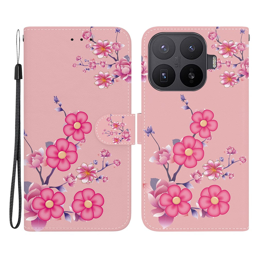 For Xiaomi 17T Pro Wallet Phone Case Anti-Drop Pattern Printing Leather Flip Cover with Strap