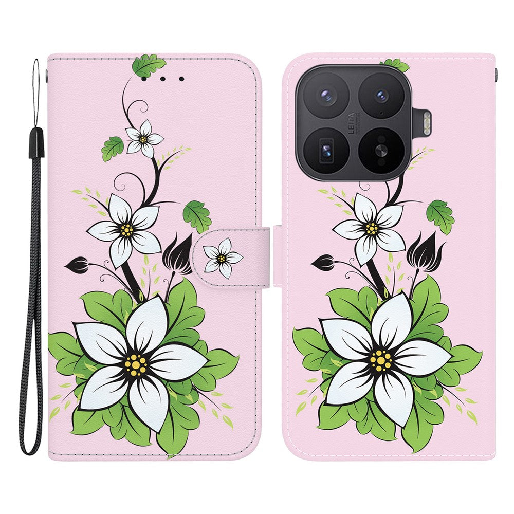 For Xiaomi 17T Pro Wallet Phone Case Anti-Drop Pattern Printing Leather Flip Cover with Strap