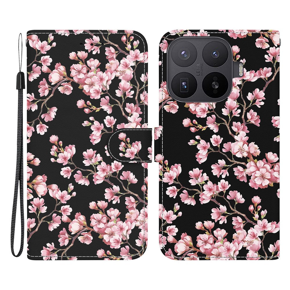 For Xiaomi 17T Pro Wallet Phone Case Anti-Drop Pattern Printing Leather Flip Cover with Strap